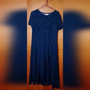 Stunning Navy Blue High Low Dress